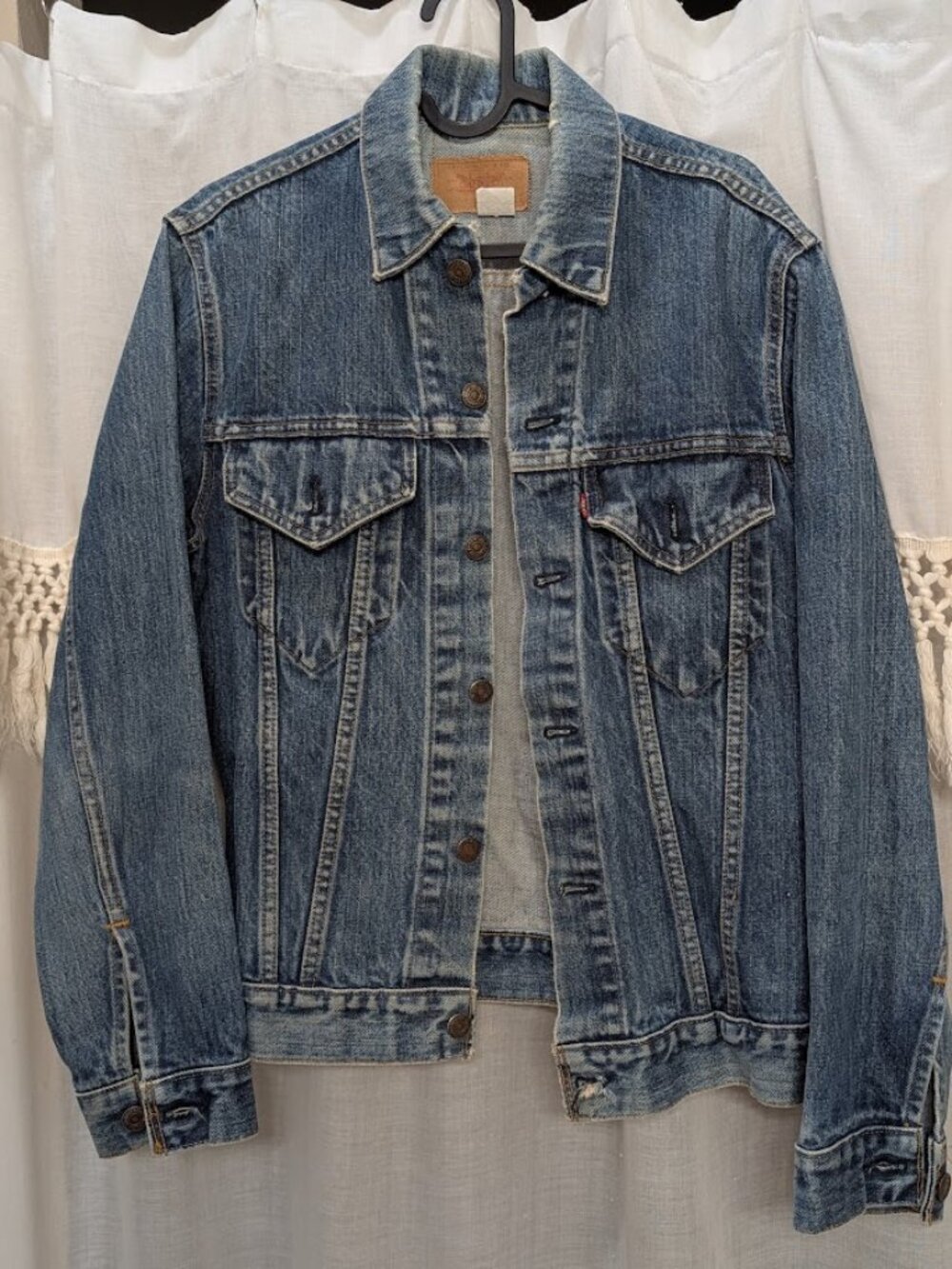 Vintage 70s Levi's Trucker Jacket Type 3 III 70505-0217 Denim Jean USA Size 38